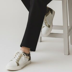 Kate Spade Women's Leopard Gold Sneakers Size 8B